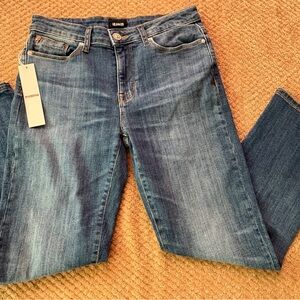 NWT! Hudson Jeans Natalie-Midrise  Straight Crop Leg in  Blue